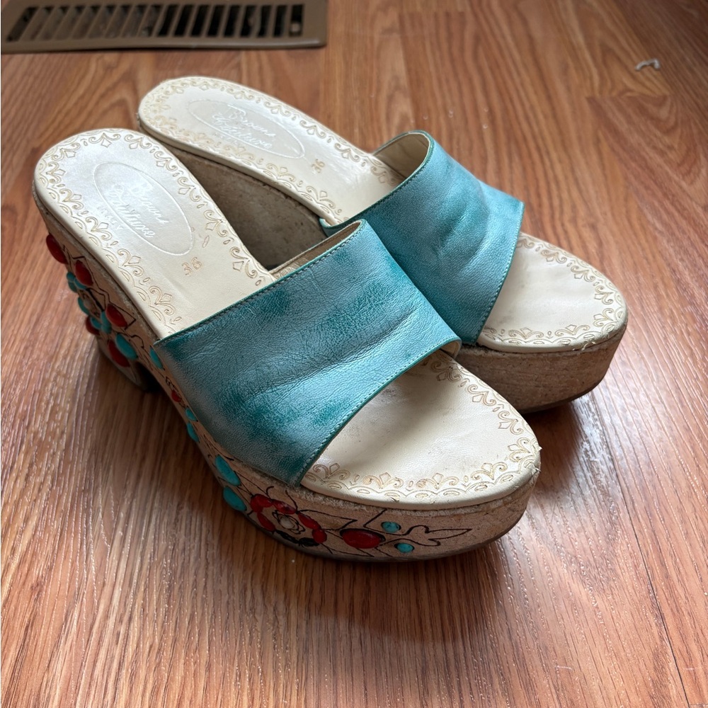 Bruno Magli Couture Wedge Sandals - Picture 3 of 7